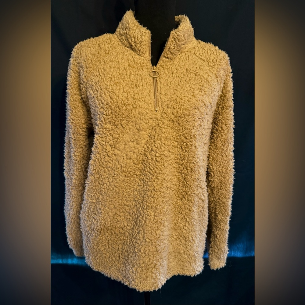 Tan Sherpa Pullover
